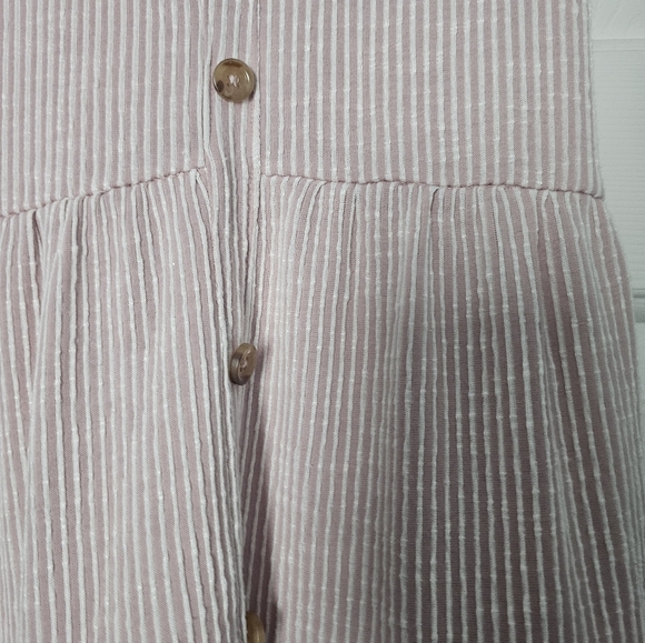 Love Cameron Pink Striped Button-Front Dress 7 - Picture 3 of 4